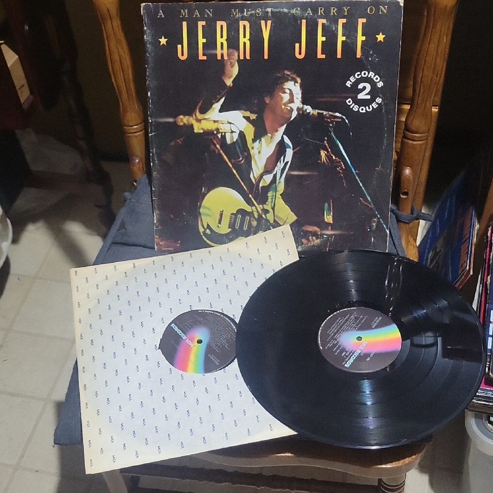 Jerry Jeff~ A Man Must Carry On~ Vinyl Record Set~1973